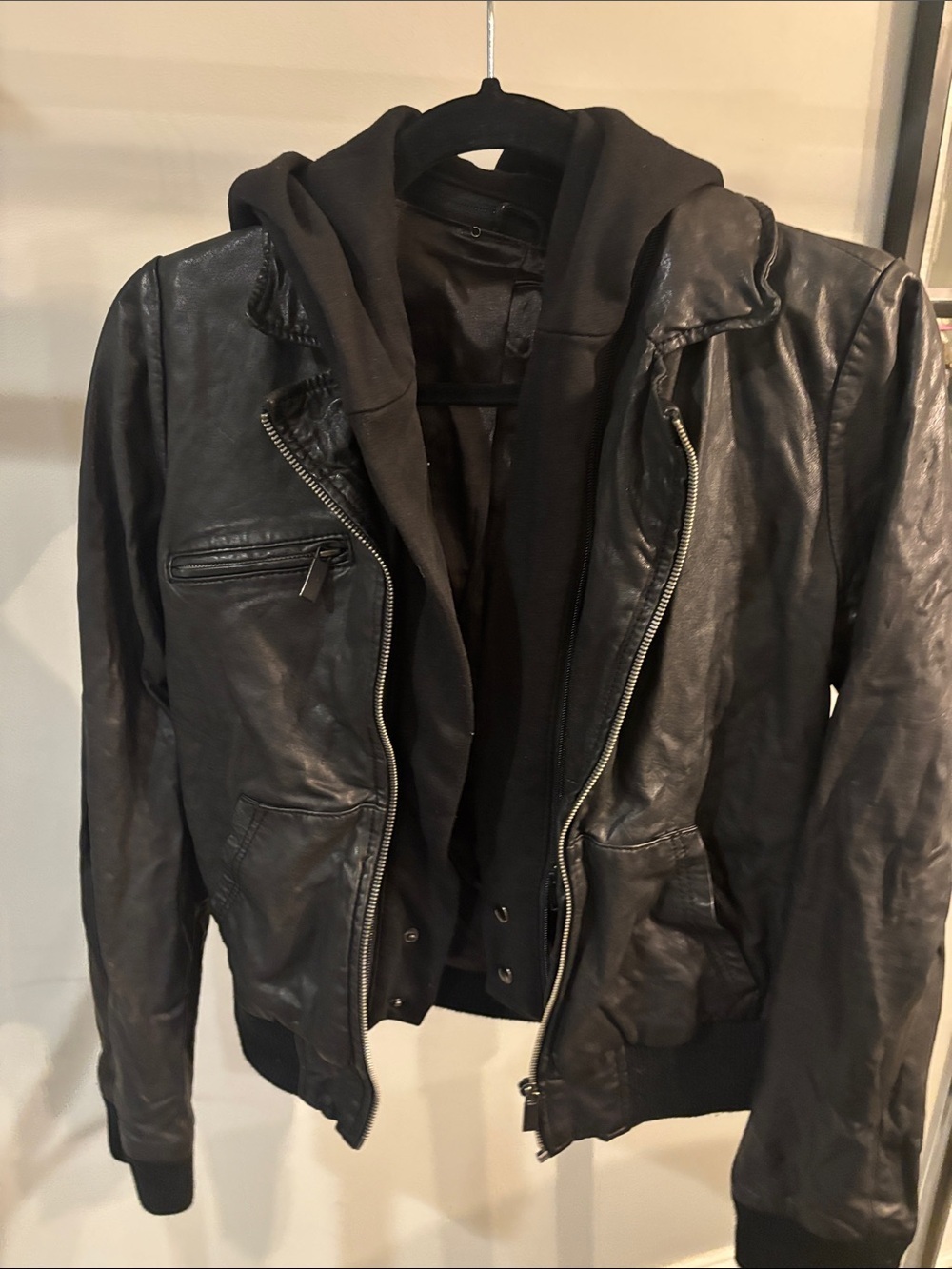 Line the label lamb skin leather jacket 🖤⭐️🌟🖤 M